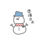 雪だるまも冬は寒い（個別スタンプ：5）