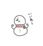雪だるまも冬は寒い（個別スタンプ：11）