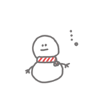 雪だるまも冬は寒い（個別スタンプ：14）