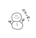 雪だるまも冬は寒い（個別スタンプ：15）