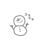 雪だるまも冬は寒い（個別スタンプ：16）