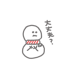 雪だるまも冬は寒い（個別スタンプ：17）