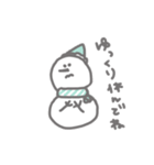 雪だるまも冬は寒い（個別スタンプ：18）
