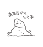 雪だるまも冬は寒い（個別スタンプ：19）