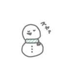 雪だるまも冬は寒い（個別スタンプ：21）