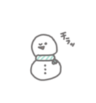 雪だるまも冬は寒い（個別スタンプ：22）