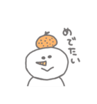 雪だるまも冬は寒い（個別スタンプ：24）
