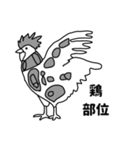 【鶏肉の部位】焼き鳥/トリ/コケコッコー（個別スタンプ：2）