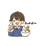 飼い主と6匹のねこ（個別スタンプ：3）