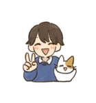 飼い主と6匹のねこ(文字なし)（個別スタンプ：3）