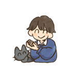 飼い主と6匹のねこ(文字なし)（個別スタンプ：10）