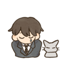 飼い主と6匹のねこ(文字なし)（個別スタンプ：15）
