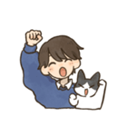 飼い主と6匹のねこ(文字なし)（個別スタンプ：17）