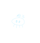 オタク系みずいろくらげくん（個別スタンプ：3）