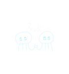 オタク系みずいろくらげくん（個別スタンプ：6）