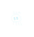 オタク系みずいろくらげくん（個別スタンプ：9）