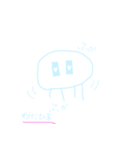 オタク系みずいろくらげくん（個別スタンプ：24）