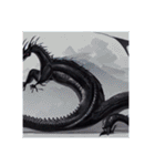 黒いドラゴン③（個別スタンプ：40）
