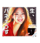 【お酒】生ビール☆大好き美女（個別スタンプ：3）