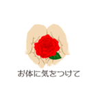 大人のバレンタインデー/感謝と赤い薔薇（個別スタンプ：12）