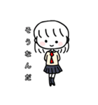 女の子( 緩い)イラストスタンプ（個別スタンプ：3）