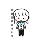 女の子( 緩い)イラストスタンプ（個別スタンプ：7）