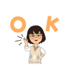 メガネ女子参上！（個別スタンプ：1）