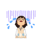 メガネ女子参上！（個別スタンプ：9）