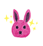 ピンクのウサちゃん（個別スタンプ：1）