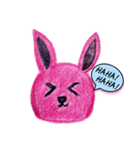 ピンクのウサちゃん（個別スタンプ：3）