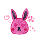 ピンクのウサちゃん（個別スタンプ：4）