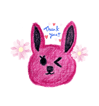 ピンクのウサちゃん（個別スタンプ：7）