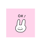 ほどよい挨拶スタンプうさぎ（個別スタンプ：1）