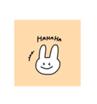 ほどよい挨拶スタンプうさぎ（個別スタンプ：4）