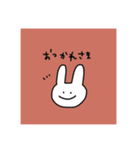 ほどよい挨拶スタンプうさぎ（個別スタンプ：11）