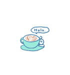 コーヒーの小さめスタンプ（スペイン語）（個別スタンプ：5）