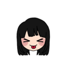 表情豊かな黒髪ロング女子5（個別スタンプ：2）