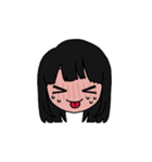 表情豊かな黒髪ロング女子5（個別スタンプ：7）