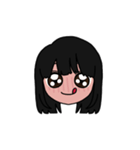 表情豊かな黒髪ロング女子5（個別スタンプ：27）