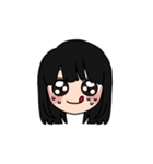 表情豊かな黒髪ロング女子5（個別スタンプ：30）