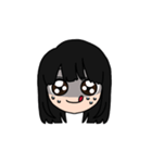 表情豊かな黒髪ロング女子5（個別スタンプ：32）