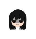 表情豊かな黒髪ロング女子5（個別スタンプ：36）