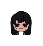 表情豊かな黒髪ロング女子5（個別スタンプ：39）