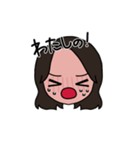 表情豊かな茶髪セミロング女子5(文字有ver)（個別スタンプ：36）