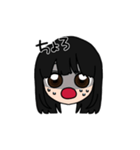 表情豊かな黒髪ロング女子5(文字有ver)（個別スタンプ：24）