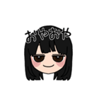 表情豊かな黒髪ロング女子5(文字有ver)（個別スタンプ：34）