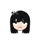 表情豊かな黒髪ロング女子5(文字有ver)（個別スタンプ：37）