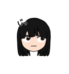 表情豊かな黒髪ロング女子5(文字有ver)（個別スタンプ：40）
