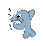 レトロ感漂うサメの日常スタンプ（個別スタンプ：4）