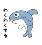 レトロ感漂うサメの日常スタンプ（個別スタンプ：20）